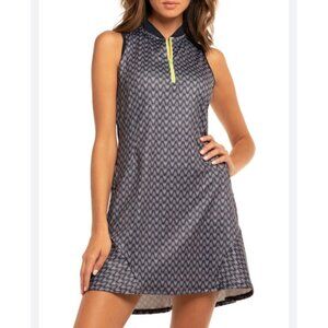 Lucky in Love Women's Medium Game On Chevron Dress